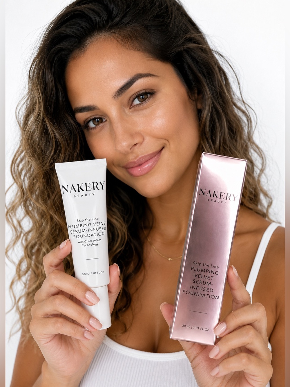 NAKERY Beauty Skip the Line Plumping Velvet Serum-Infused Foundation 1.01 oz NIB
